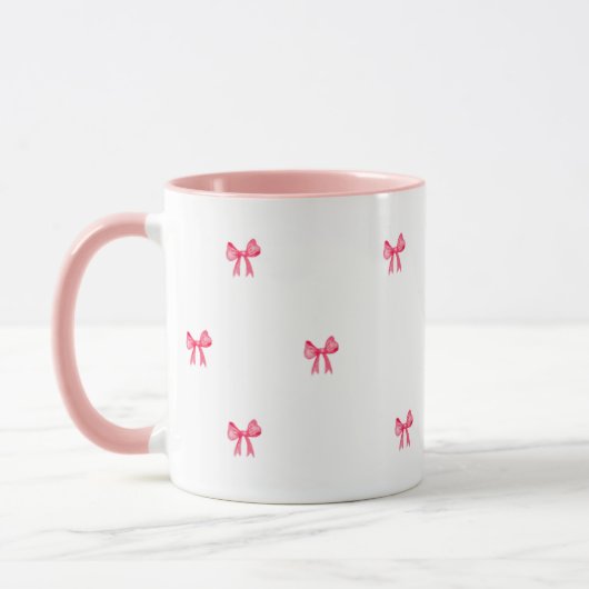 Cute Roze Vrouwelijke Koffiekop Mok (Links)
