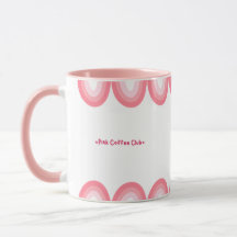 Cute Roze Vrouwelijke Koffiekop