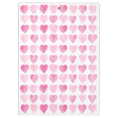 Cute roze Waterverf Hearts Klembord (Achterkant)