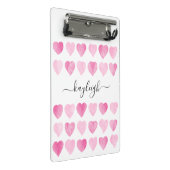 Cute roze Waterverf Hearts Mini Klembord (Schuin)