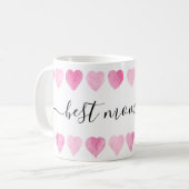 Cute roze Waterverf Het beste van je moeder ooit Koffiemok (Voorkant links)