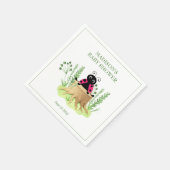 Cute roze Waterverf Ladybug Baby shower Servet (Hoek)