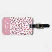 Cute roze Waterverf Love Heart Bagagelabel (Voorkant horizontaal)