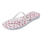 Cute roze Waterverf Love Heart Patroon Teenslippers (Schuin)