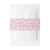 Cute roze Waterverf Love Heart Patroon Uitnodigingen Wikkel (Voorkant Voorbeeld)
