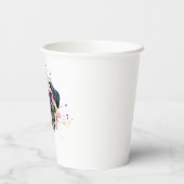 Cute roze Waterverf Pug Papieren Bekers (Achterkant)