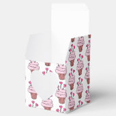 Cute roze & White Cupcakes Heart 2 Bedankdoosjes (Geopend)