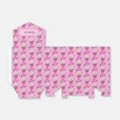 Cute roze & White Cupcakes Tent 2 Bedankdoosjes (Uitgevouwen)