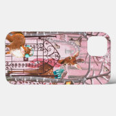 Cute roze Winter Woodland girly Holiday Case-Mate iPhone Case (Achterkant (horizontaal))