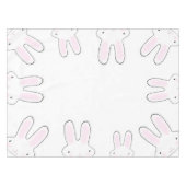 Cute roze witte bunny bunnies modern plezier tafelkleed (Voorkant (Horizontaal))