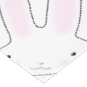 Cute roze witte bunny bunnies modern plezier tafelkleed (Gekanteld)