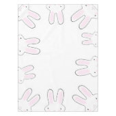 Cute roze witte bunny bunnies modern plezier tafelkleed (Voorkant)