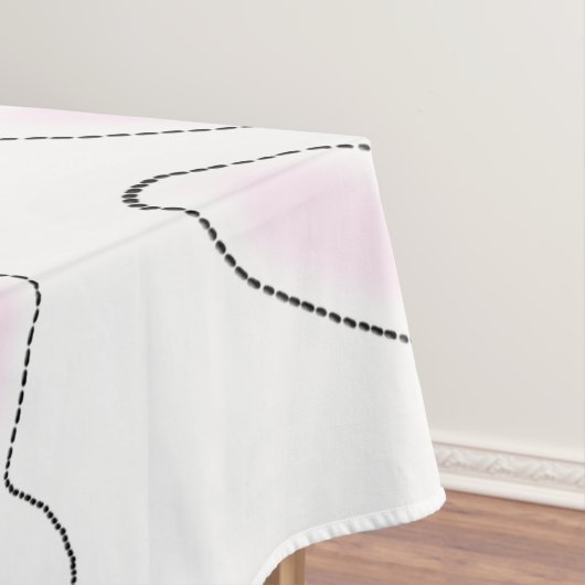 Cute roze witte bunny bunnies modern plezier tafelkleed (Voorbeeld)