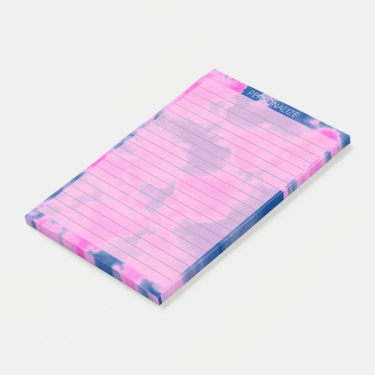Cute roze wolken Roze Post it Notes (Schuin)