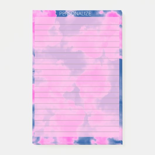 Cute roze wolken Roze Post it Notes (Voorkant)