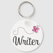 Cute roze Writer Sleutelhanger (Voorkant)