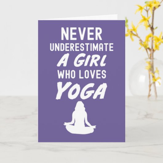 Cute Roze Yoga Kaarten Voor Baby Meisje (Gele Bloem)