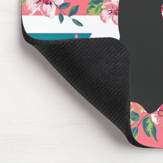 Cute rozen U.K. Union Jack Flag hert head Muismat (Hoek)