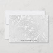 Cute RSVP Damask Matching Response Cards Kaartje (Achterkant)