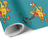 Cute Rubber Chicken met behulp van Leaf Blower Cadeaupapier (Rol Hoek)