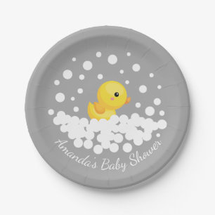 Cute Rubber Duck Baby shower 7-inch Bord