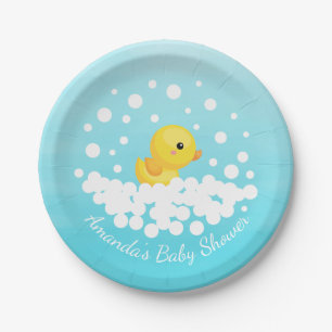 Cute Rubber Duck Baby shower 7-inch Bord