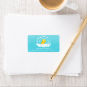 Cute Rubber Duck Baby shower Address Label (Insitu)