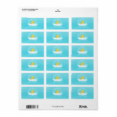 Cute Rubber Duck Baby shower Address Label (Full Sheet)