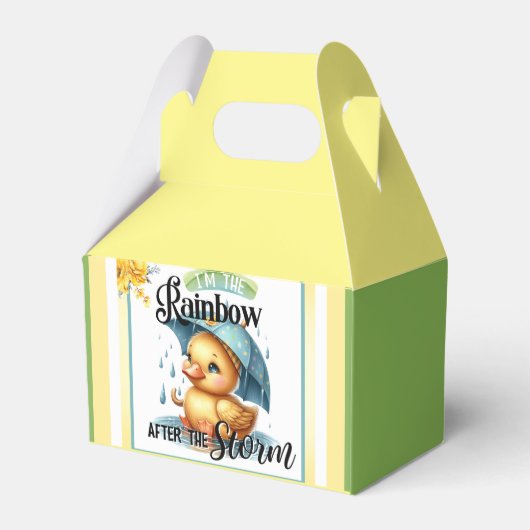 Cute Rubber Duck Baby shower Bedankdoosjes (Achterkant)