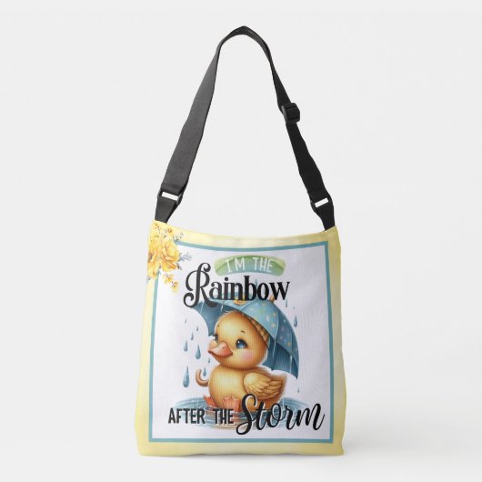 Cute Rubber Duck Baby shower Crossbody Tas (Voorkant)