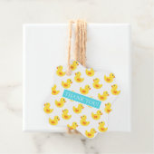 Cute Rubber Duck Baby shower Favor Gift Label (In situ)