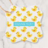 Cute Rubber Duck Baby shower Favor Gift Label (Voorkant)