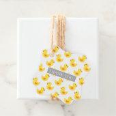 Cute Rubber Duck Baby shower Favor Gift Label (In situ)