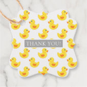 Cute Rubber Duck Baby shower Favor Gift Label (Voorkant)