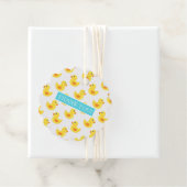 Cute Rubber Duck Baby shower Favor Gift Label (In situ)