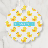 Cute Rubber Duck Baby shower Favor Gift Label (Voorkant)