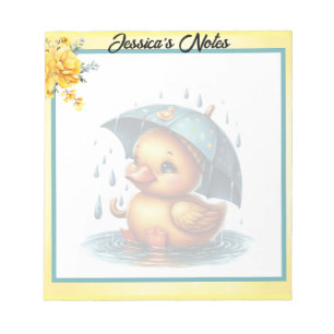 Cute Rubber Duck Baby shower Notitieblok