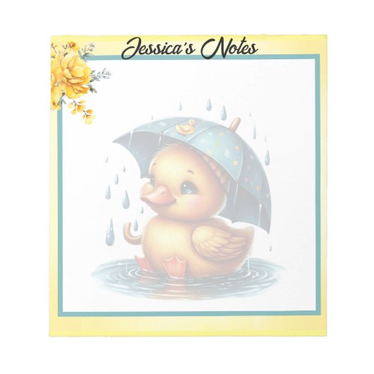 Cute Rubber Duck Baby shower Notitieblok (Voorkant)