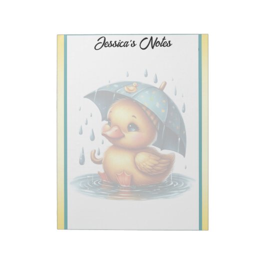 Cute Rubber Duck Baby shower Notitieblok (Linkerzijde)