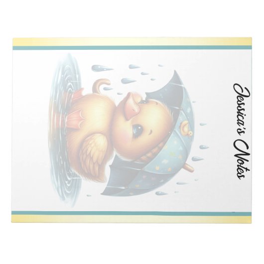 Cute Rubber Duck Baby shower Notitieblok (Voorkant)