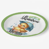 Cute Rubber Duck Baby shower Papieren Bordje (Gekanteld)