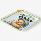 Cute Rubber Duck Baby shower Papieren Bordje (Gebogen)