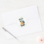 Cute Rubber Duck Baby shower Ronde Sticker (Envelop)
