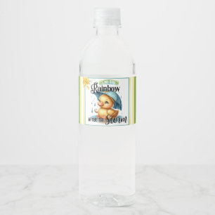Cute Rubber Duck Baby shower Waterfles Etiket