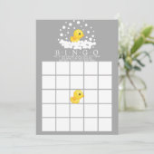 Cute Rubber Duck BINGO Baby shower Game Kaart (Staand voorkant)