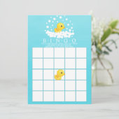 Cute Rubber Duck BINGO Baby shower Game Kaart (Staand voorkant)