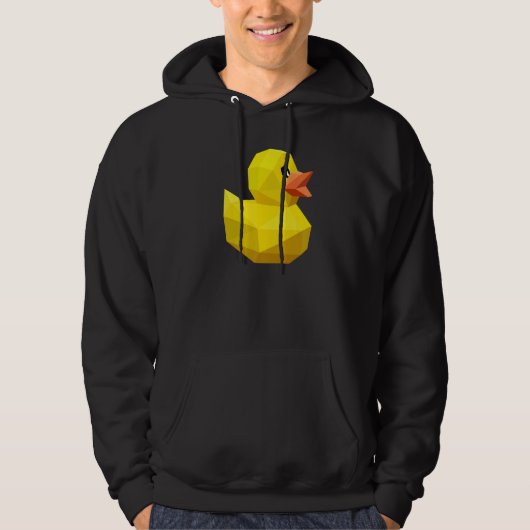 Cute Rubber Duck Bird Geometric Abstract Ducky Hoodie (Voorkant)