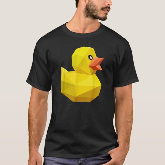 Cute Rubber Duck Bird Geometric Abstracte Ducky T-shirt (Voorkant)