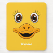 Cute Rubber Duck Face Yellow Ducky Muismat (Voorkant)