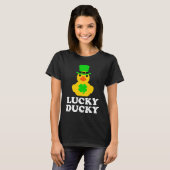 Cute Rubber Duck Four Leaf C Pet St Patrick's Day T-shirt (Voorkant volledig)